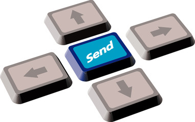 Sticker - Send button illustration