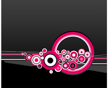 Illustration Of Pink Circles. Vector
