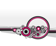 Illustration Of Pink Circles. Vector