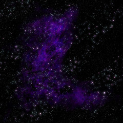 Wall Mural - image of stars and nebula clouds in deep space