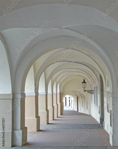 Obraz na płótnie canvas trzyczęściowy "tryptyk" Arkady w mala strana, praga