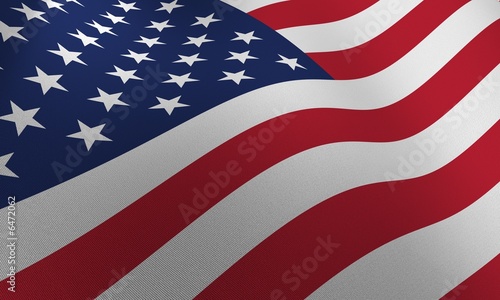 Plakat na papierze fotorealistycznym Flaga USA - bardzo wysoka szczegółowe flagi amerykańskiej