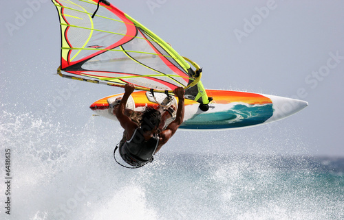 Naklejka - mata magnetyczna na lodówkę Windsurfen