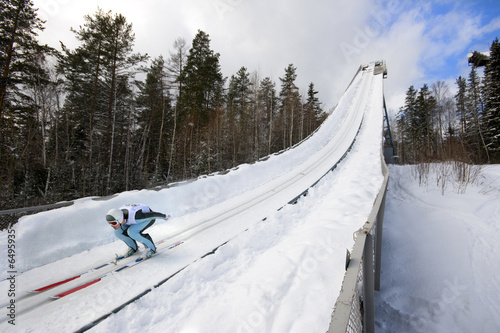 Board z aluminiowym obramowaniem Zdjęcie sportów ekstremalnych zimą