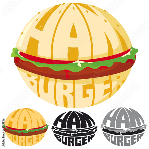 Fototapeta do kuchni Hamburger logo