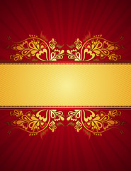 Wall Mural - red antique background,  illustration