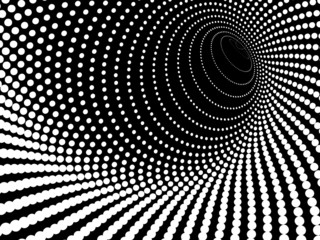 Naklejka czarno biała spirala