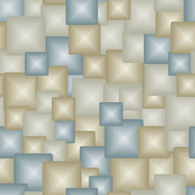 Neutral 3d Tiles - Seamless Vector Pattern