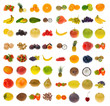canvas print picture - collection of fruit and nuts