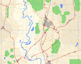 Fototapeta Mapy - Generic map