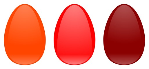 Poster - red easter aqua eggs