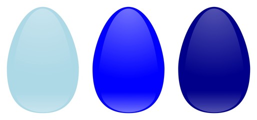 Poster - blue easter aqua eggs