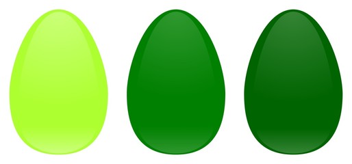 Poster - green easter aqua eggs