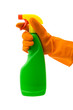 canvas print picture - Spray Bottle and Rubber Glove