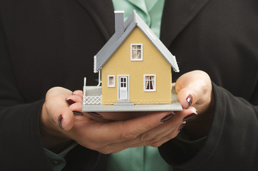 Wall Mural - House in Female Hands