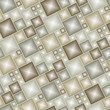 Brown 3d tiles - seamless vector pattern