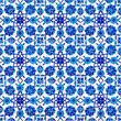 Floral pattern on old Turkish tiles, Istanbul, Turkey