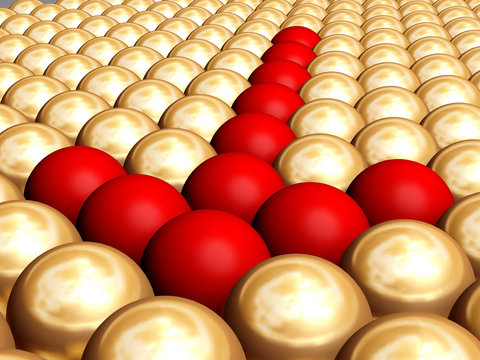 Spheres an arrow