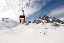 Aerial Tramway At Ski Resort