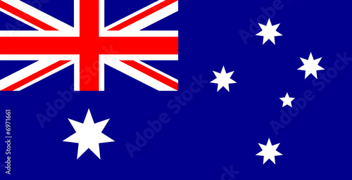 Plakat na papierze fotorealistycznym Flaga Australii