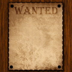 Wall Mural - Old paper wanted sign