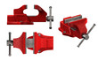 Red heavy vise
