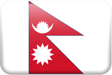 Nepal Flag Button
