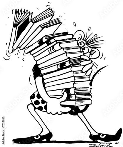 animated mouse carrying lots of books Stock Illustration | Adobe Stock