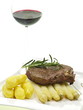 bodenständige romanze mit spargel und ribeye steak