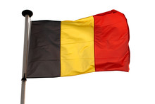Isolated Belgian Flag With Clipping Path