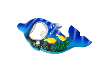 bottle-opener souvenir in the form of a dolphin