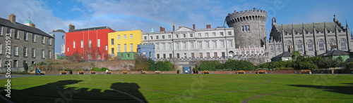 Obraz na płótnie canvas czteroczęściowy "tetraptyk" Chester beatty library e dublin castle panoramica