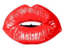 Red Kiss Lips - Illustration
