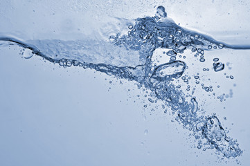 Abstract blue wave splash background