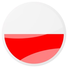 Poster - polish round aqua button