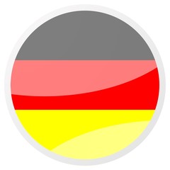 Poster - german round aqua button