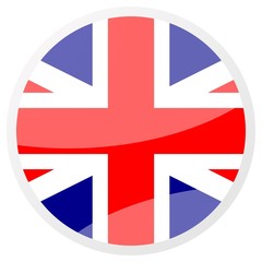 Poster - united kingdom round aqua button