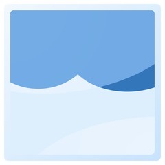 Poster - cloud square blue aqua button