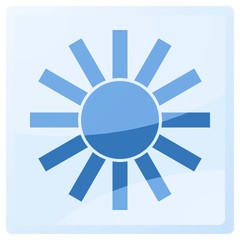 Poster - sunny square blue aqua button