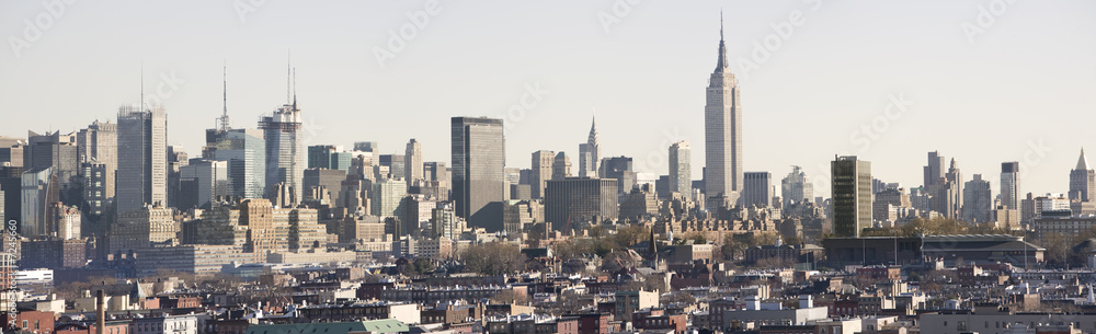 Manhattan Daytime Panorama - obrazy, fototapety, plakaty 