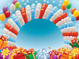 Poster - Balloons and presents