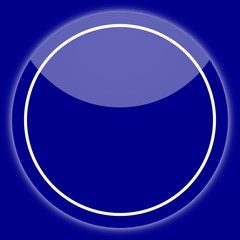 Poster - blue aqua button on blue background
