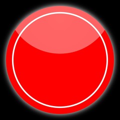 Poster - red aqua button on black background