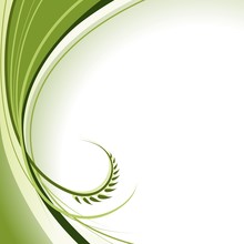Abstract Green Curl - Background Illustration