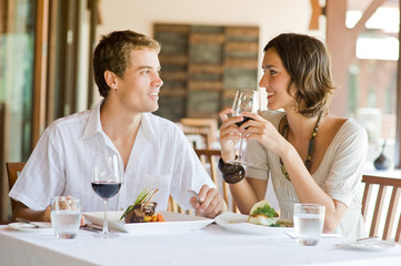 Wall Mural - Young Couple Dining