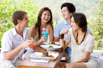 Wall Mural - Friends Having Lunch