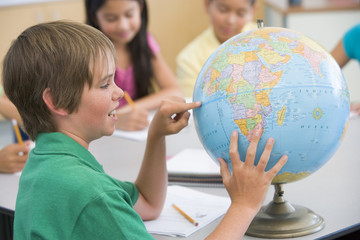 Wall Mural - Elementary school geography class