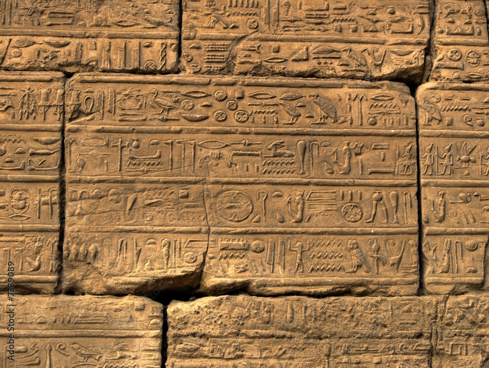 Hieroglyphics in luxor temple