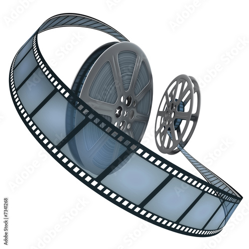 Poster Film Reel. Concept of Industry cinematographic.