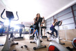 © .shock - woman working out on spinning bike at gym